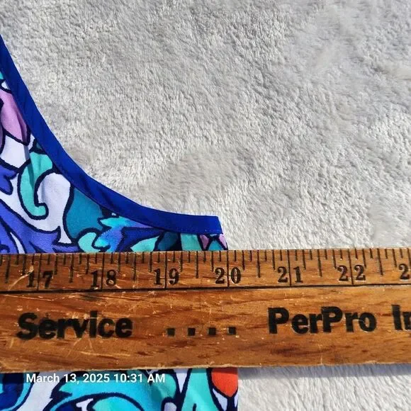 Nicole Miller Sz Large Multicolor Floral Sleeveless High Low Hem Button Back Top - Picture 8 of 11